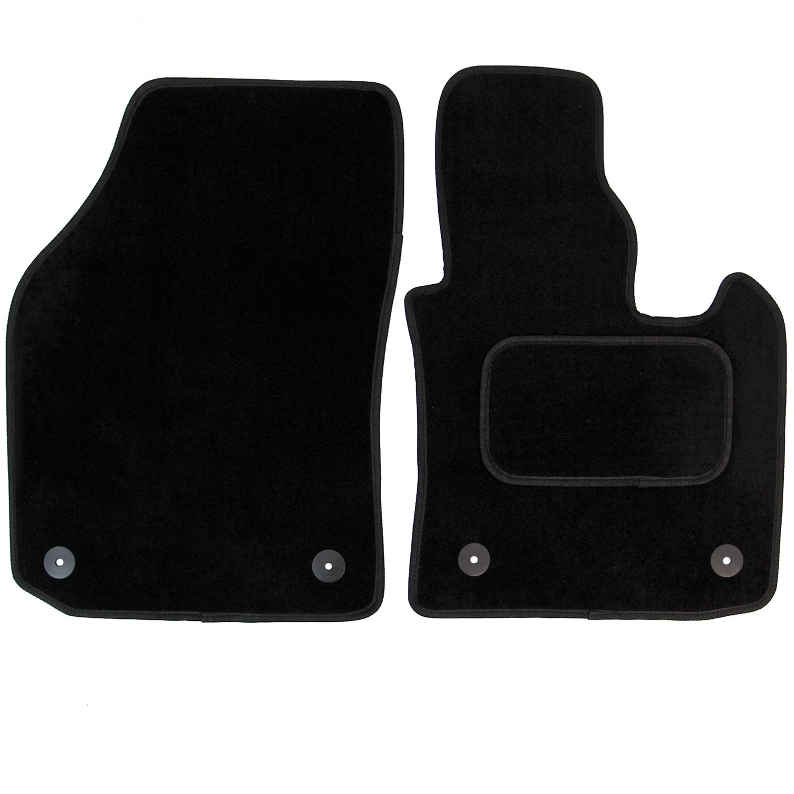 VW Caddy 2010-2021 Tailored Carpet Van Mats 2pc Set Black