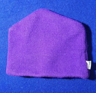 Smily 100% Pure Wool Purple Winter Unisex Beanie
