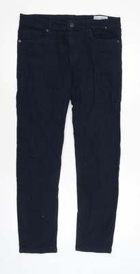 Denim & Co. Herren Jeans blau Baumwollmischung Straight Größe 32 in L30 in Extra Slim