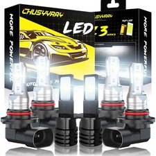For Toyota Corolla 2001-2004 6000k Led Headlight Fog Light Bulbs Combo Kit White