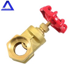 Heavy Duty Female Thread Manual Rotary Sluice Valve 1-1/2" NPT Brass Gate Valve