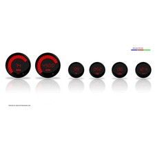 Intellitronix M9999r Led Multi-gauge Set Red