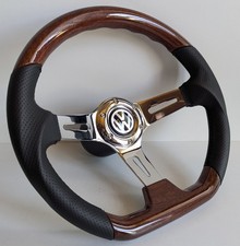Volant compatible avec VW Wood Flat Bottom Sport Golf Mk4 Jetta Passat 98-03
