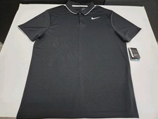 NWT Nike Golf Dri Fit Standard Fit Black Polo Shirt Size XL 8540