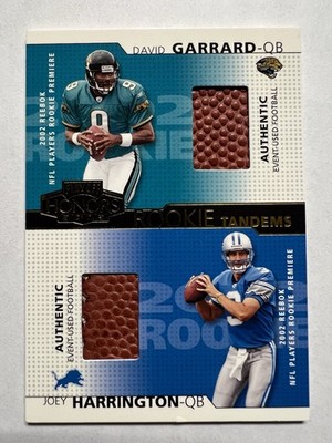 2002 Playoff Honors David Garrard Joey Harrington /250 Good Rookie Tandems Ball