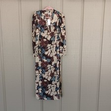 Walter Baker Kendall Floral Maxi Dress Size XS Women Slit Boho Long Puff Sleeve