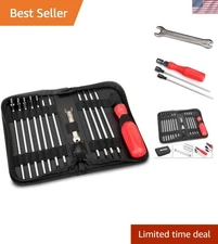 Ergonomic Tool Kit with 11 Versatile Bits and Ratcheting Handle for Repairs