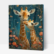 Amphol Giraffe Paint by Numbers Kit, Acrylic 16"x20”, OP-7 