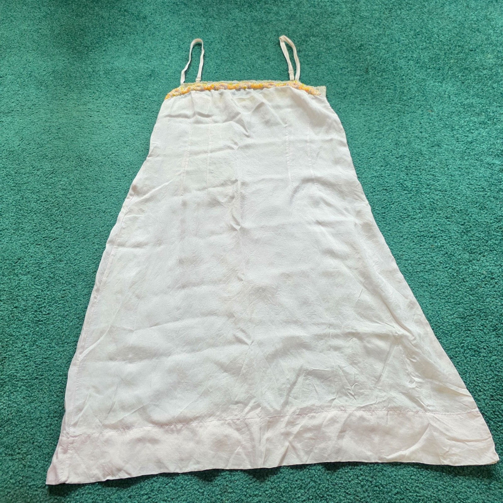 Dosa 100% Silk Slip Dress Size 3 Embroidery Vintage-Inspired Boho Style