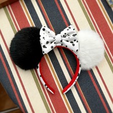 101 Dalmations Headband Disney Parks Cruella Devil Mickey Ears Resort US Ship