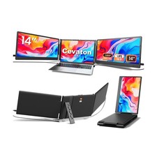 Laptop Screen Extender, 14" FHD 1080P Triple Portable Monitor, Plug  Play Sc...