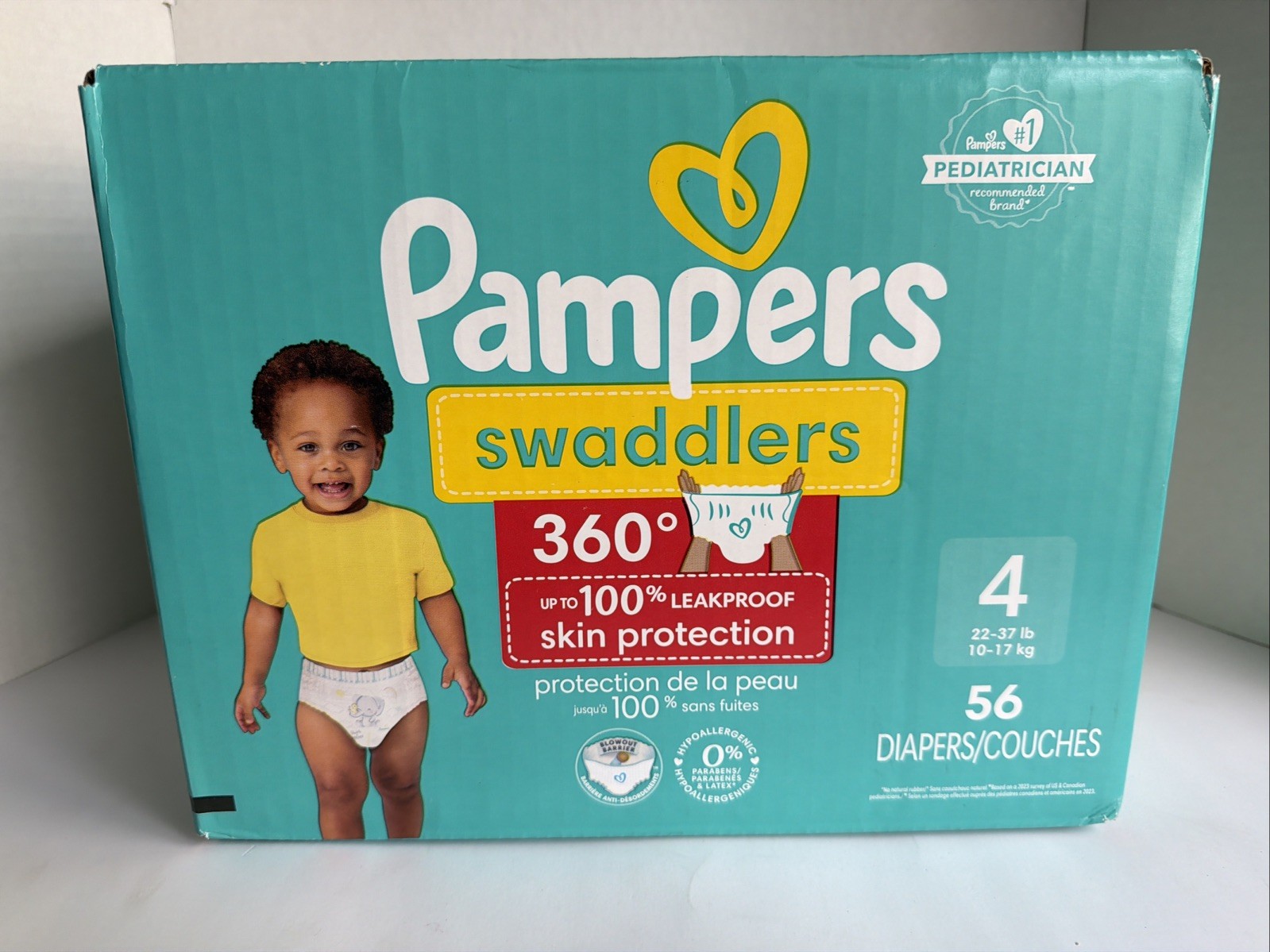 Pampers Swaddler 360 Disposable BabyDiapers - Size 4 - 56ct
