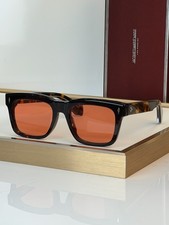 Jacques Marie Mage Torino Havana Tortoise Thick Sunglasses Orange Lens