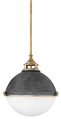 Hinkley Lighting 4835 Fletcher 2 Light 18"W Pendant - Aged Zinc - Picture 1 of 3