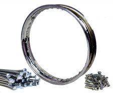 18" WM2 Velocette LE Rim & Spoke Set - Valiant Full Width Hubs - Front or Rear