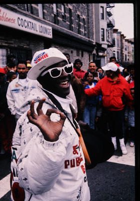 Public Enemy Foto-Transparenz Chuck D Original Promotion 35mm ca. 1990