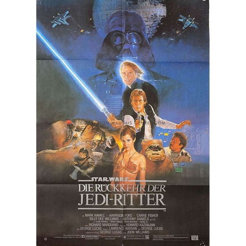 STAR WARS - THE RETURN OF THE JEDI German Movie Poster  - 33x47 in. - 1983 - Ric - 第 1/1 張圖片