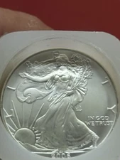 2006 AMERICAN SILVER EAGLE GEM BU 1 OZ. ASE FRESH FROM TUBE LIKE JUST MINTED 