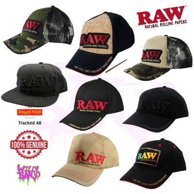 Official RAW Apparel Snapback Hat Cap Classic Flat Bill Trucker Built-in Poker