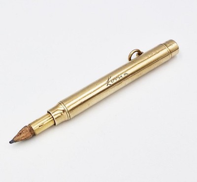 EDLER SAMPSON MORDAN MASSIVER 9 KT GOLD GRAVITY DROP BLEISTIFTHALTER London 1927