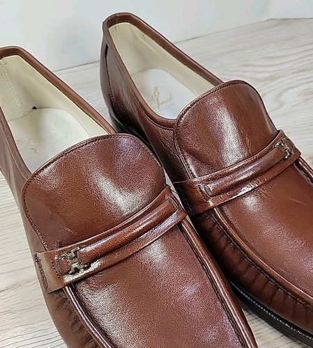 Florsheim Royal Imperial Men’s Leather Loafers Dress Shoes Size 10 C Brown NOS - Picture 8 of 20