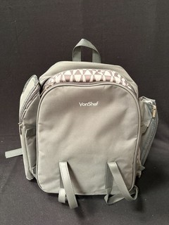 Vonshef Grey Backpack Picnic Set Bag Good Condition (S1)