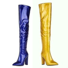 Women's Pointed Toe Over The Knee Boots Knight High Heel Clubwear Europe Shoes