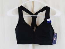 Champion Women's Curvy Sports Bra Textured Black Size Medium
