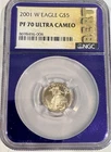 2001 W GOLD $5 PROOF AMERICAN EAGLE 1/10oz NGC PF 70 UC