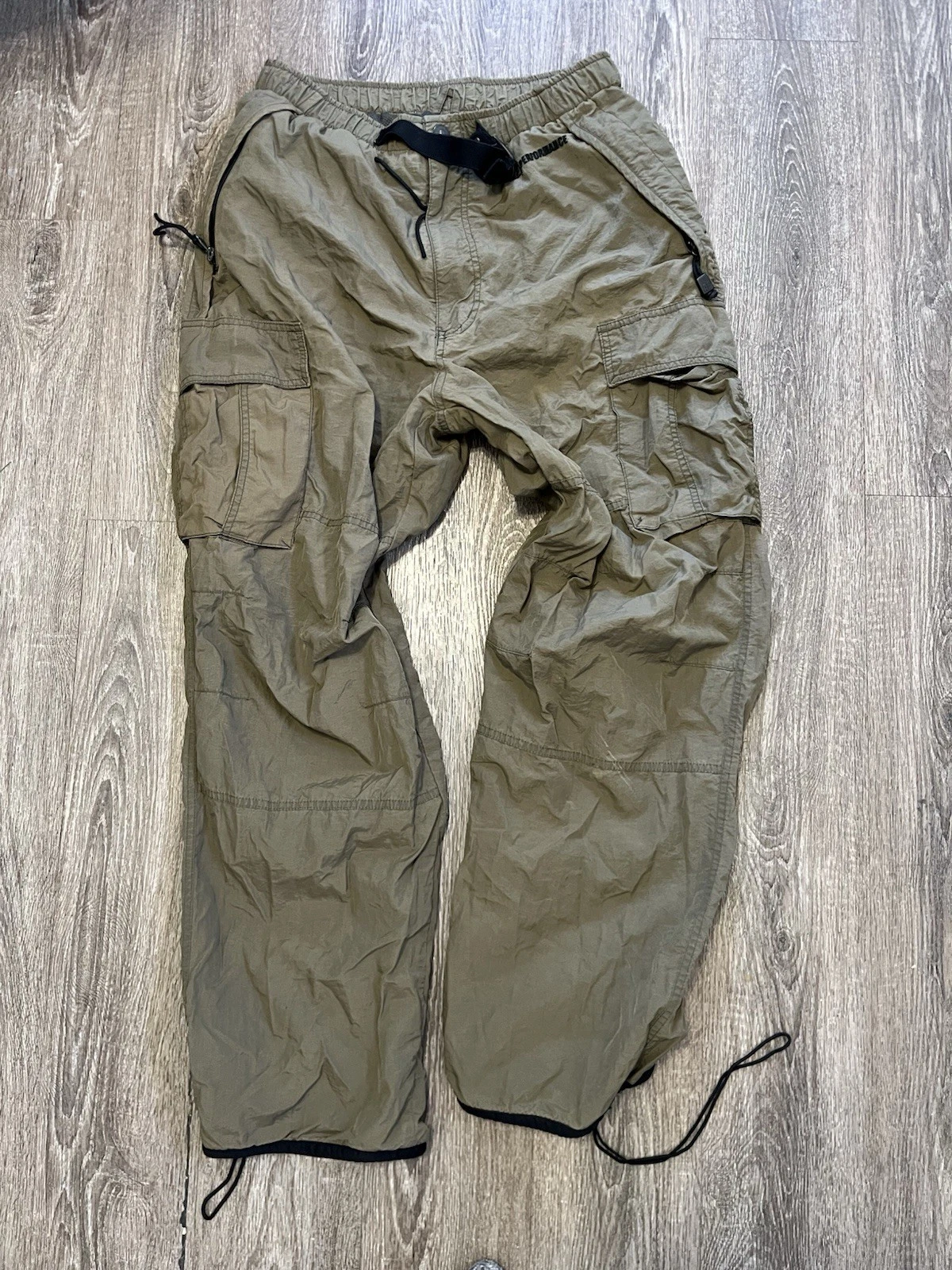Vintage Y2K American Eagle performance Green Windbreaker Track Pants Size M mesh