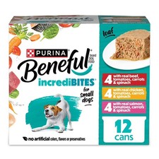 Wet Dog Food Variety Pack for Small Breeds, Loaf in Chicken Beef Salmon Flavors