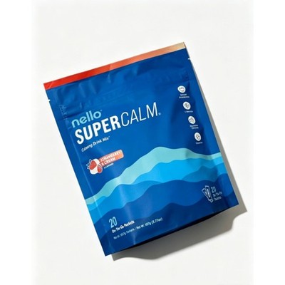 Nello Super Calming Drink Mix Strawberries & Cream 20 Servings Stress Relief