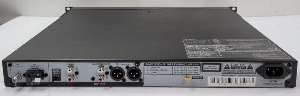 Denon DN-300Z CD/USB/SD/AUX/BT Media Player and FM/AM Tuner | Power Tested - Image 3 of 4