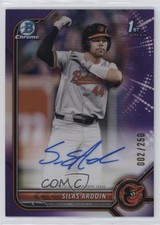 2022 Bowman Draft Chrome Pick Purple Refractor 2/250 Silas Ardoin Auto a8r