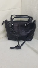 Fossil Purse Womens S Black Pebble Leather Zipper Crossbody 75082 Vtg multi pckt