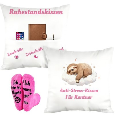 Fluffy Pillow and Socks Set, The Ideal Retirement Gift For Colleague...