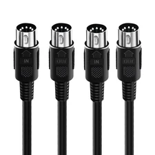 BXIZXD 2-Pack 10FT MIDI Cable, Male to Male 5-Pin MIDI Cable for MIDI Keyboar...