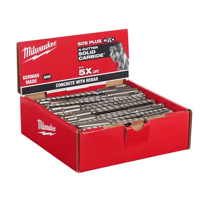 Milwaukee 48-20-7990 SDS-PLUS 4CT MX4 3/16'' X 4'' X 6'' Drill Bit 100-Pack