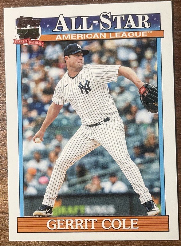 Topps 2026 Series 2 Gerrit Cole All-Star #91AS-43 New York Yankees Baseball Card