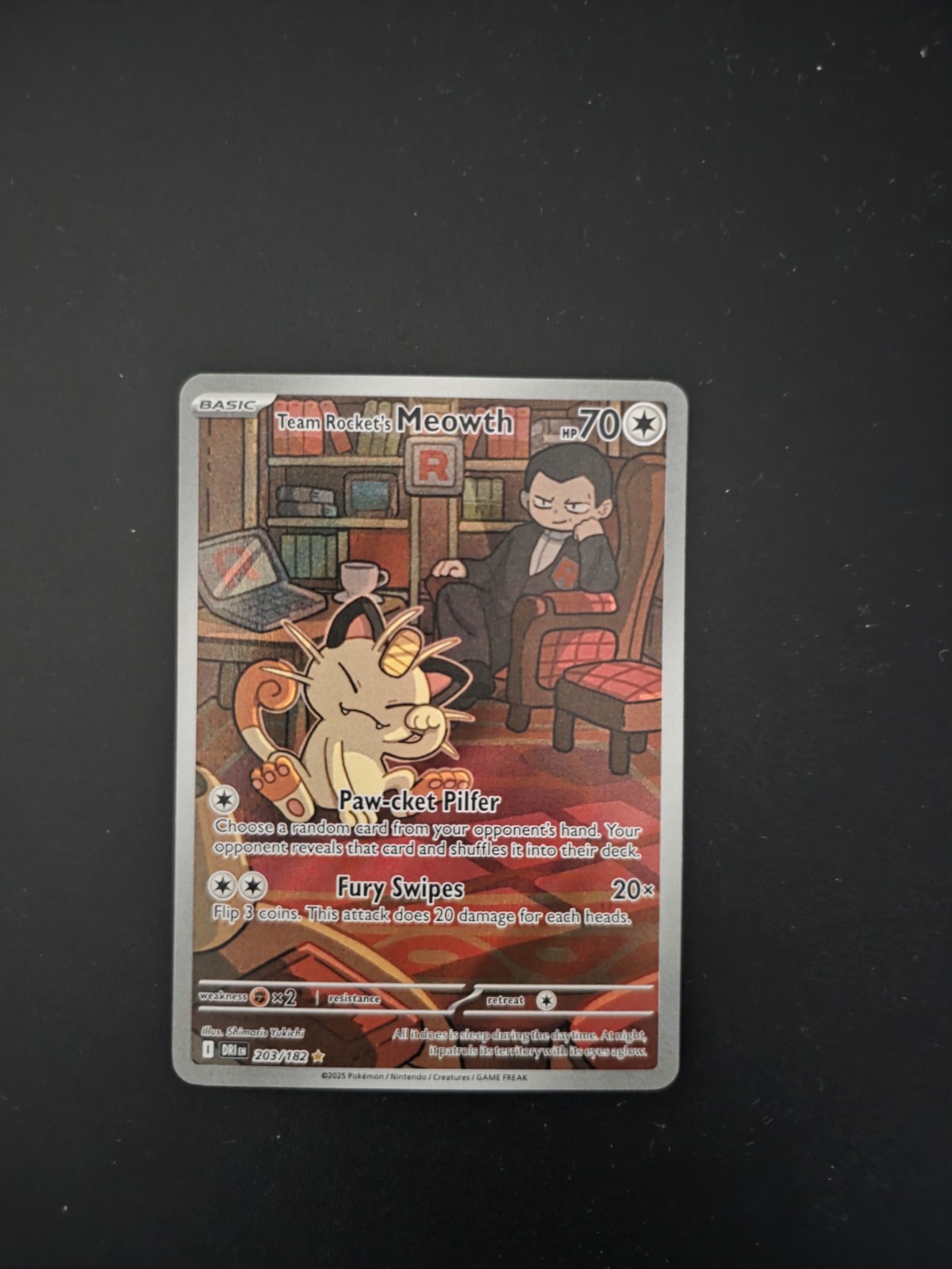 Team Rocket's Meowth 2025 Scarlet & Violet: Destined Rivals #203