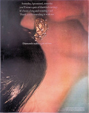 1971 Gold Hoop Diamond Earrings Gift De Beers Mines Vintage Print Ad Life Oct 29