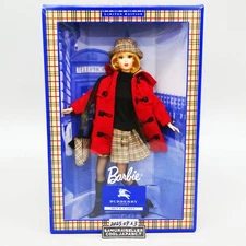 BURBERRY BLUE LABEL Barbie Doll limited Edition Red Coat plush NEW