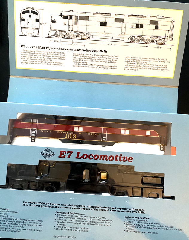 Walthers Ho 2000 E/7 Locomotive #21083 Gulf Mobile & Ohio #103 A Unit New in box