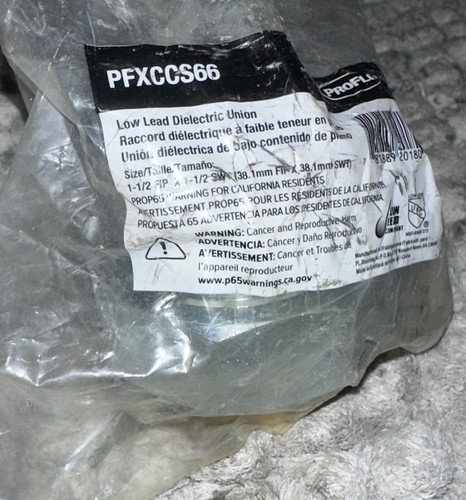 ProFlo PFXCCS66 Low Lead Dielectric Union 1-1/2" FIP x 1-1/2" SW - NEW