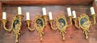 Stunning Antique Set of 4 Chinoiserie E F Caldwell Wall Sconces — photo 1