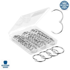40-Pack 1 Inch Metal Loose Leaf Binder Rings for Index Cards DIY Projects
