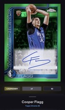 Cooper Flagg RC Green Signature /100 Legendary Topps Chrome NBA Collect DIGITAL