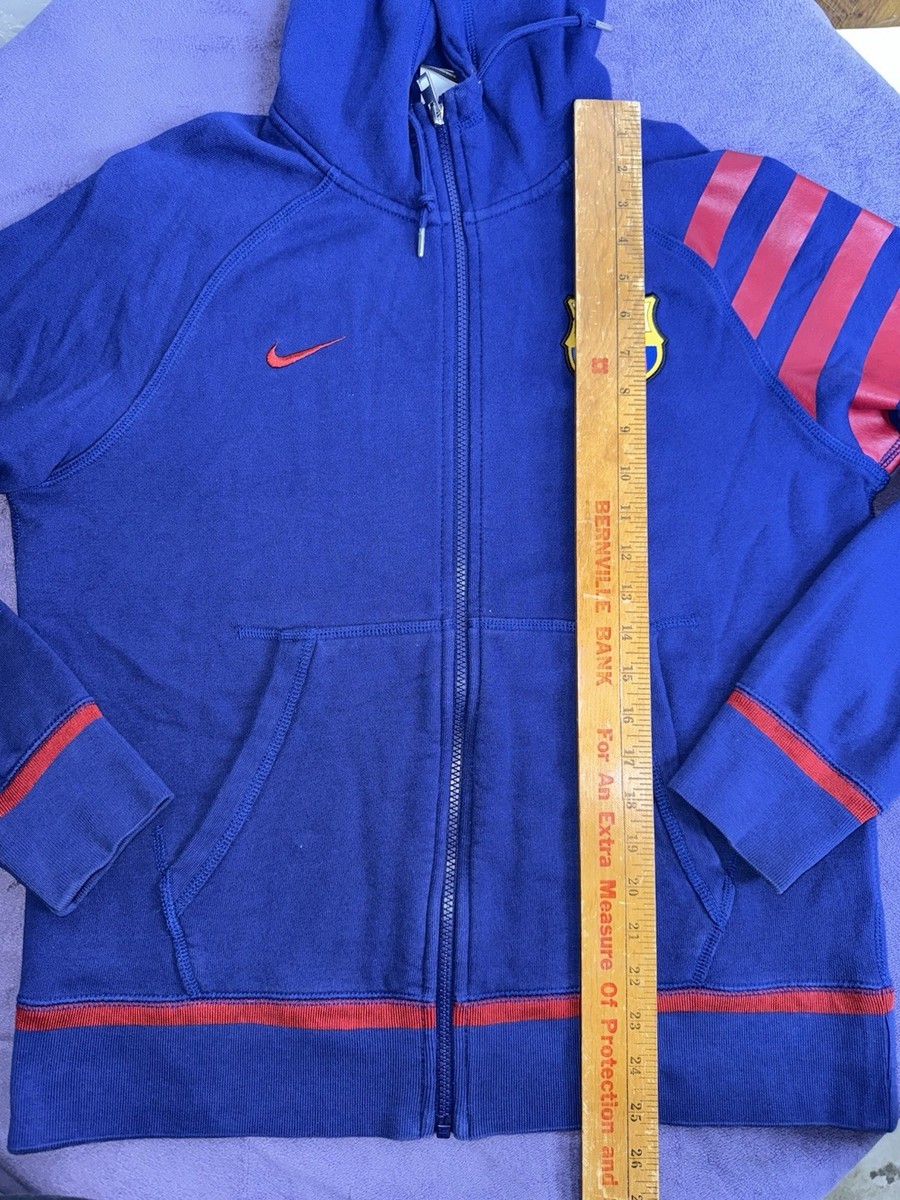 FC Barcelona Full Zip Nike Dri-Fit Soccer Jacket Hoodie M