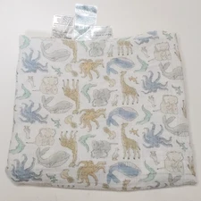 Aden Anais Land Sea Animals Giraffe Octopus Baby Swaddle Blanket Lovey Muslin