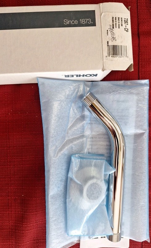 Kohler 7397-CP MasterShower 7-1/2” Wall Mounted Shower Arm And Flange Chrome,New
